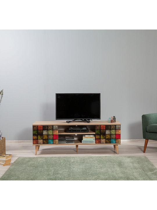 TV-Möbel Hölzernes Soho Mehrfarbig L140xB40xH50cm