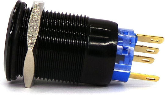 Led 18mm Черен Моментен Превключвател За Мъгла