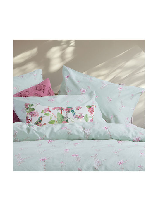 Nef-Nef Homeware Irida Kissenbezug mit Umschlagumschlag Mint 52x72cm.