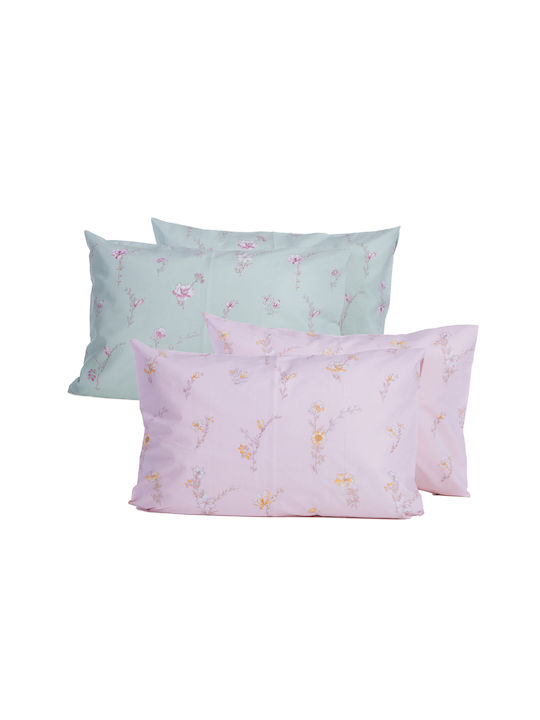 Nef-Nef Homeware Irida Kissenbezug mit Umschlagumschlag Mint 52x72cm.