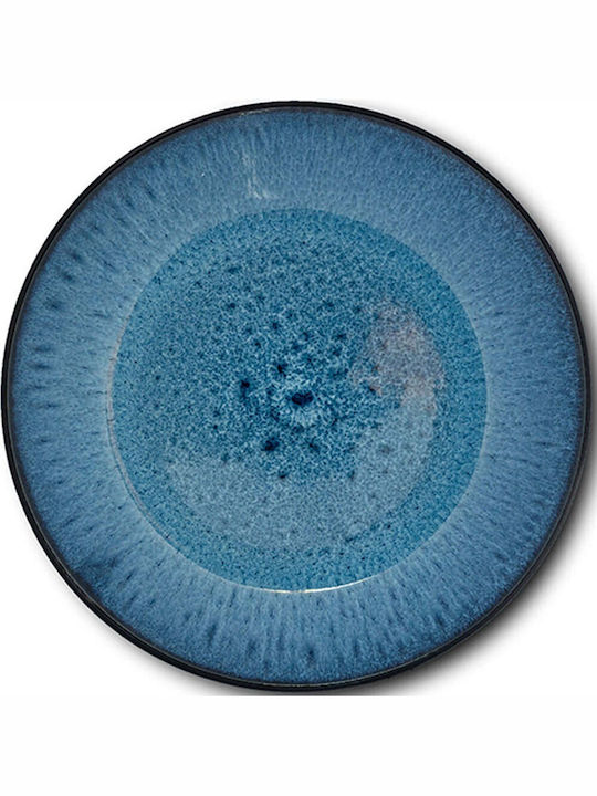 Nava Plate Desert Ceramic Blue with Diameter 20cm