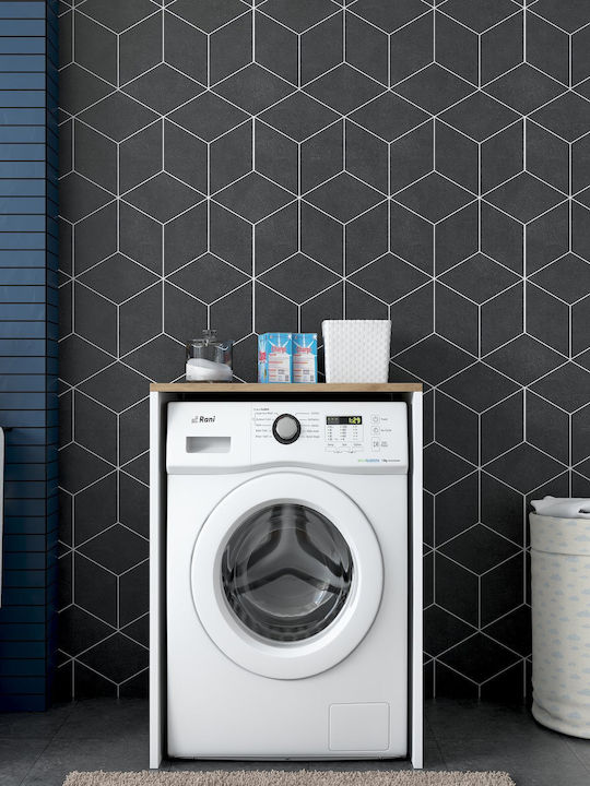 Asir Group Стенен Рафт за баня Дървен 65x60x91.8см Кафява