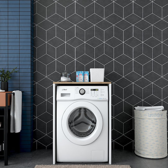 Asir Group Επιτοίχια Ραφιέρα Μπάνιου Ξύλινη 65x60x91.8cm Καφέ