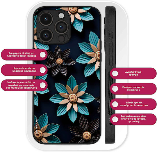 Samsung Galaxy A17 5G Sonique 3D Flower Series Handyhülle Hellblau