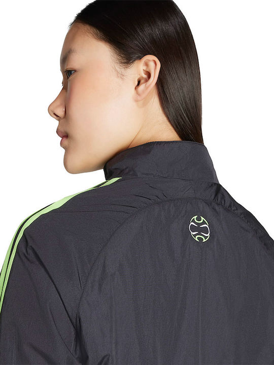 adidas Teamgeist Adicolor Cropped Sportliche Schwarze Strickjacke