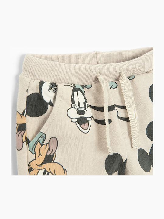 Kinder Sweatpants Set - Jogginganzug Beige 2Stück Mickey Mouse
