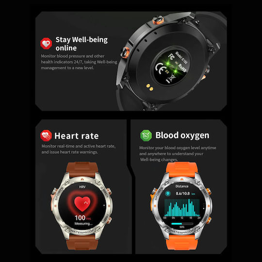 Smartwatch Microwear G100 GPS Brown