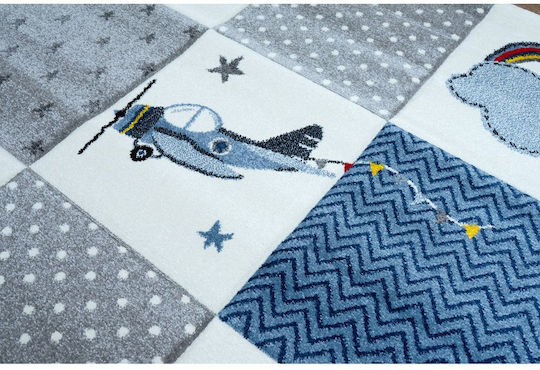 Viopros Kinder Teppich Blau 133x190cm