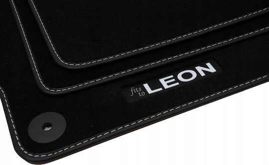 Me Premium Set of Front and Rear Mats 4pcs for Seat Leon 2005-2012 Black
