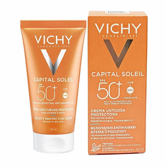 Vichy Capital Soleil Velvety Wasserdicht Sonnencreme Creme Gesicht SPF50 50ml