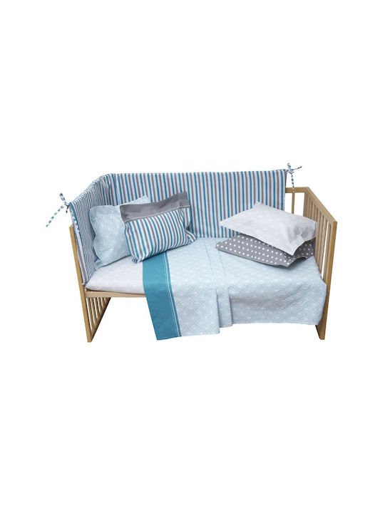 Anna Riska Mix & Match Baby Bettlaken Für Wiege Baumwolle Grün 80x100cm