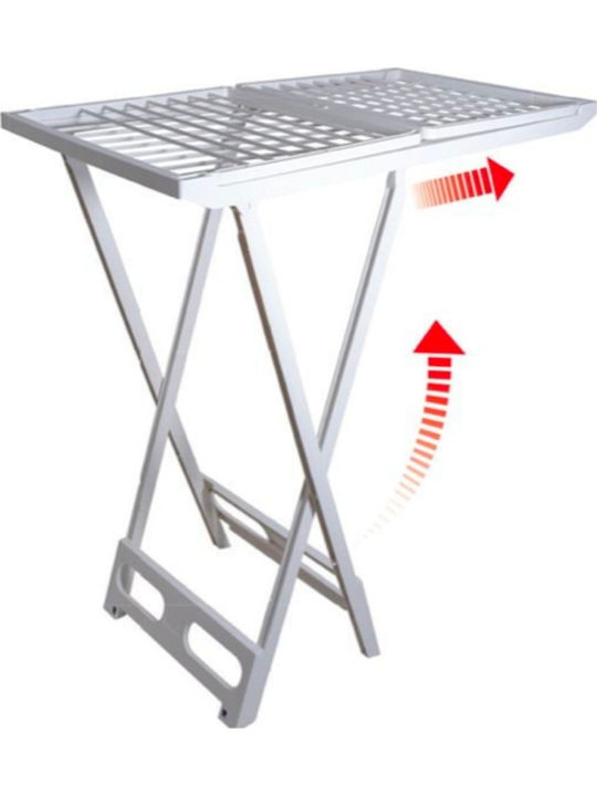 Plastic Folding Floor Clothes Drying Rack with Hanging Length 20m