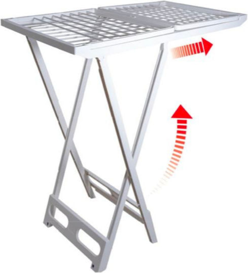 Folding Floor Plastic Clothes Drying Rack with 20m Hanging Length