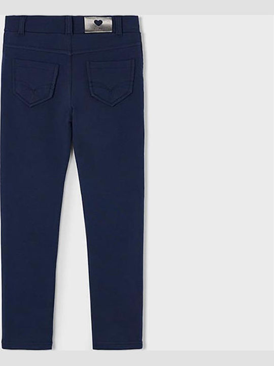 Pantaloni din Material Textil pentru Copii albastru închis Basic