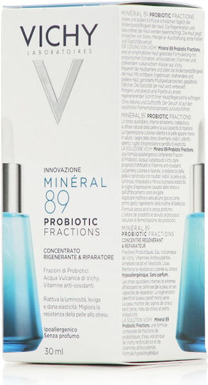 Vichy Mineral 89 Probiotic Fractions Ενυδατικό & Αντιγηραντικό Booster Προσώπου με Νιασιναμίδη & Υαλουρονικό Οξύ για Αποτοξίνωση & Θρέψη 30ml