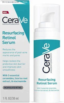 CeraVe Resurfacing Retinol Αντιγηραντικό Serum Προσώπου με Ρετινόλη & Νιασιναμίδη για Λεύκανση & Ακμή 30ml