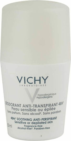 Vichy Soothing Дезодорант за Чувствителна или Депилирана Кожа 48h Рол-он 50ml