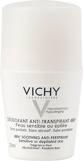 Vichy Soothing Дезодорант за Чувствителна или Депилирана Кожа 48h Рол-он 50ml