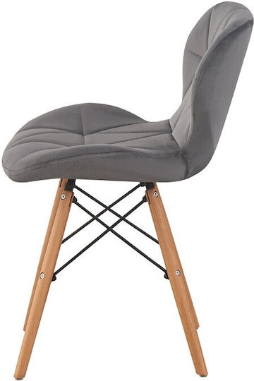 Scaune Bucătărie Catifelate Grey Velvet 1buc