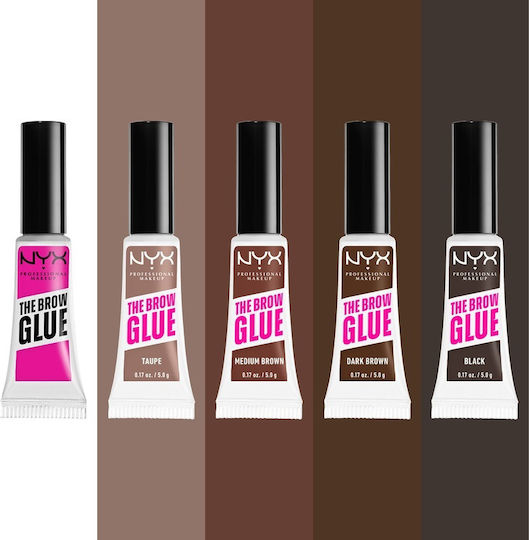 NYX Professional Makeup The Brow Glue Gel for Eyebrows 03 Medium Brown