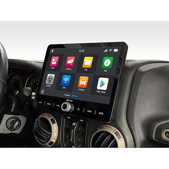 Dynavin Auto-Audiosystem für Jeep Wrangler 2007-2017 (Bluetooth/USB/AUX/WiFi/GPS/Apple-Carplay/Android-Auto) mit Touchscreen 10"