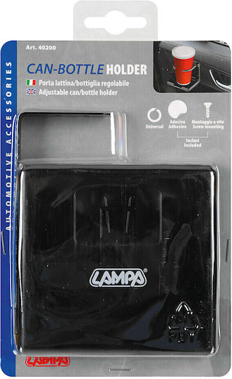 Lampa Car Cup Holder Foldable 1 Position with Screws Adjustable in Black Color