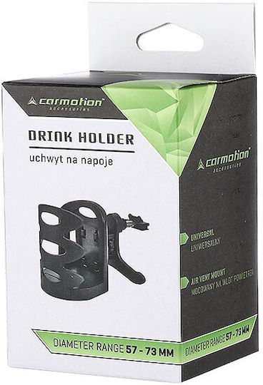 CarMotion Suport de pahare auto 1 Loc pentru gurile de aerisire AC în Culoare Negru