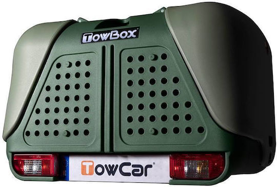 TowBox Dachbox Anhängerkupplung für Autos mit Einzelöffnung Kapazität 390Es Schwarz