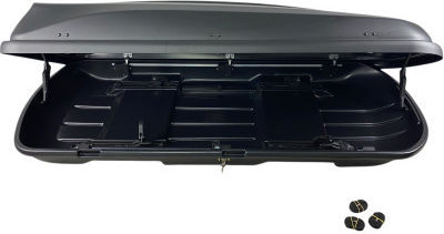 Багажник За Покрив Junior Xtreme 2 195x78x39cm Двойно Отваряне Ключ 445 Литра Черен