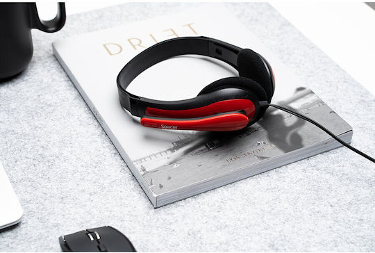 Spacer SPK-507 On Ear Gaming Headset cu conexiune 3,5mm Roșu