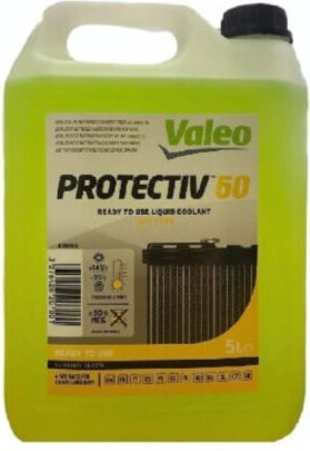 Valeo Protectiv 50 Αντιψυκτικό Παραφλού Ψυγείου Αυτοκινήτου G12 -35°C Κίτρινο Χρώμα 5lt