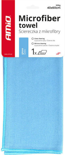 AMiO Cloth Microfiber Cleaning for Windows Car Blue 60x40cm