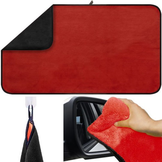 Prosop mare pentru uscarea mașinii Idealstore, microfibră moale și plușată, două fețe practice, foarte absorbant, îndepărtare eficientă a apei, dimensiune mare 60x90cm