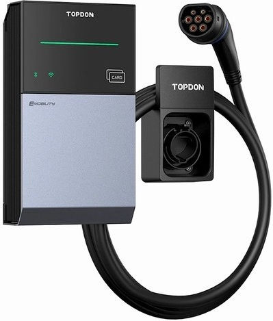 Topdon PULSEQ AC LITE Επιτοίχιος Μονοφασικός Σταθμός Φόρτισης 11kW με Ενσωματωμένο Καλώδιο Type 2 (LITECABLE11)