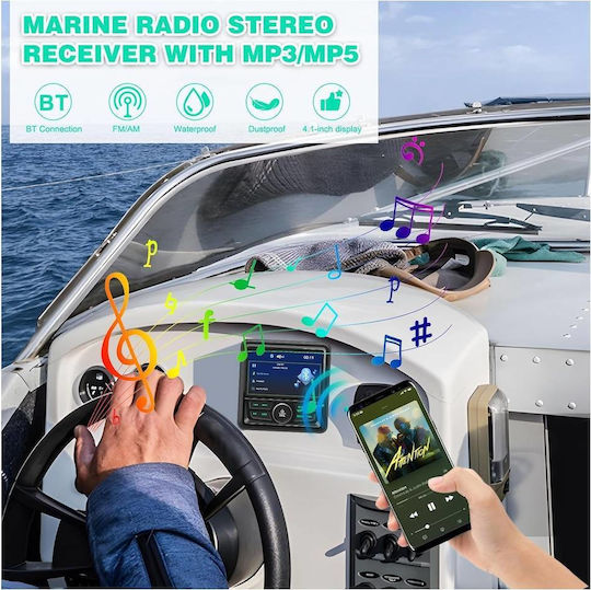 Bizzar Boat Sound System 4x Waterproof with USB / AUX / Bluetooth