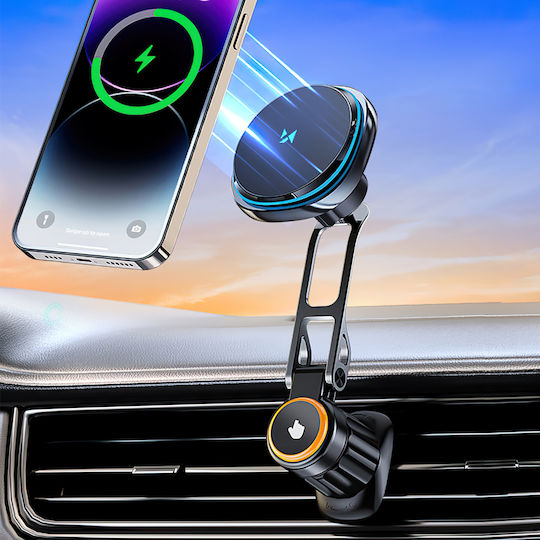 Wozinsky Car Mobile Mount with Magnet and Wireless Charging MagSafe Black