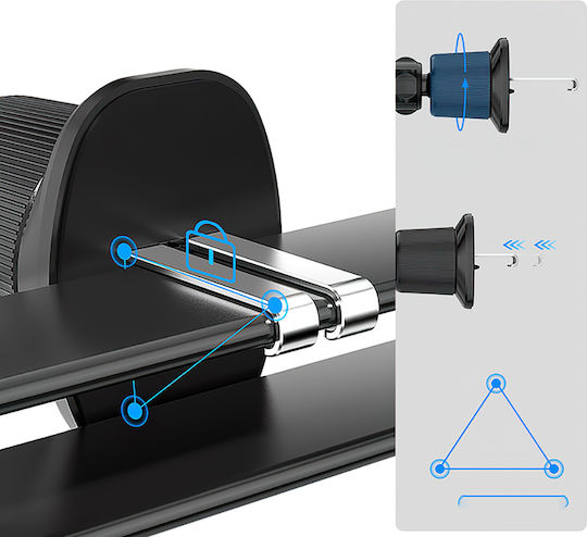 Wozinsky Car Mobile Mount with Magnet and Wireless Charging MagSafe Black