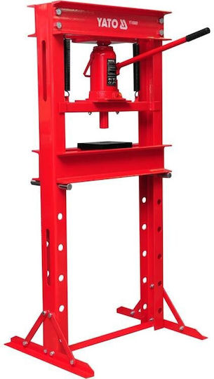 Yato Hydraulische Werkstattpresse mit Maximalem Druck bis 20 Tonnen