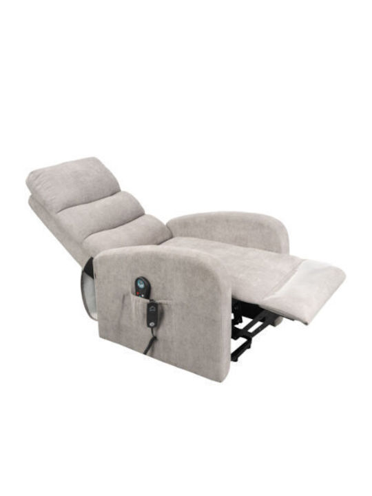 Πολυθρόνα Relax Massage με Υποπόδιο Γκρι 70x73x110cm