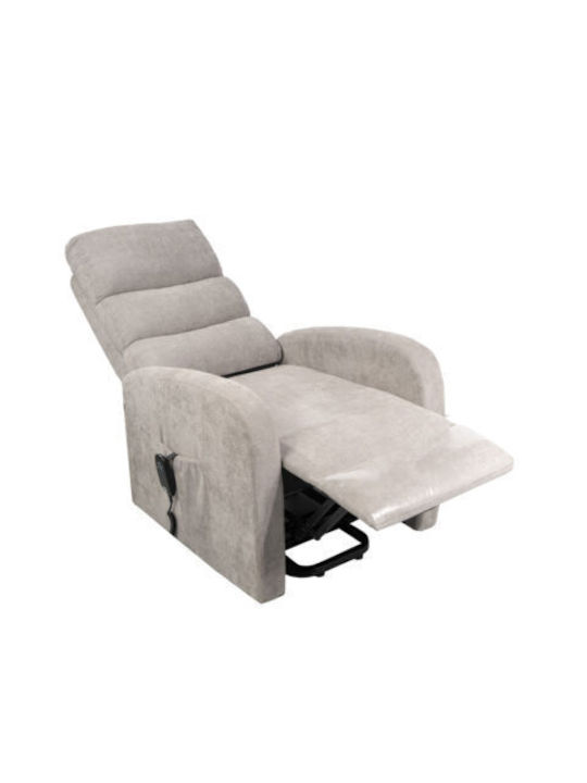 Cloud I Relax Armchair with Footstool Ecru 35x73x110cm