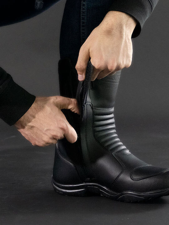 LS2 Urano Leder Männer Reitstiefel Schwarz