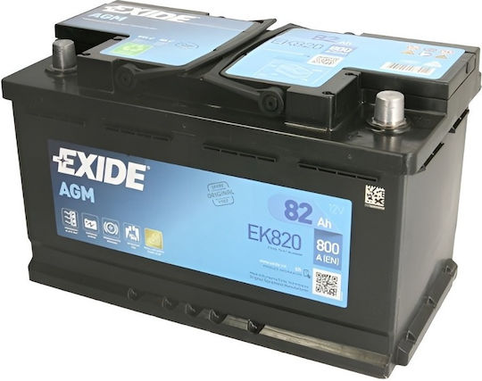 Exide Car Battery AGM with 82Ah Capacity and 800A CCA