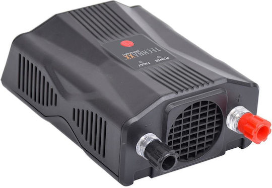 Inversor de tensiune Technaxx Te24 300W 12V intrare 230V ieșire USB-A USB-C negru