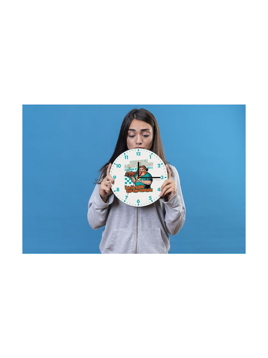 Koupakoupa Steves Lava Chicken Wall Clock Wooden Ø20cm