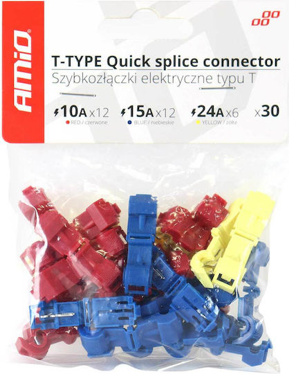AMiO Car Quick Connect Connectors 10A / 15A / 24A / 20A 30pcs