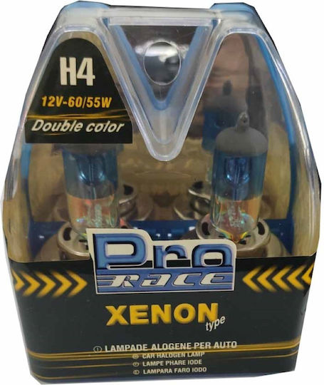 Protype Лампи Автомобила & Мотоциклета Pro Race H4 Халогенни 4100К Неутрално бяло 12V 60W 2бр
