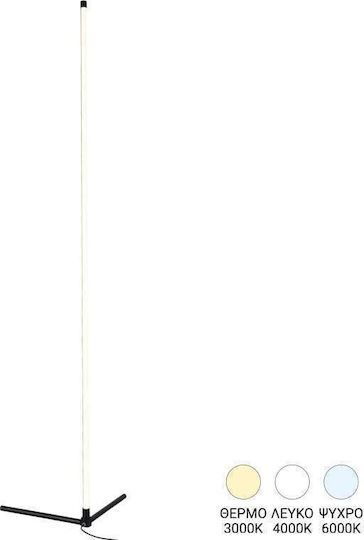 Pakketo Esthetic LED Floor Lamp H140xW45cm. Black