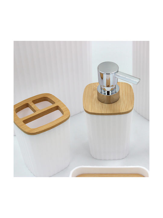 Keskor Bathroom Accessory Set Plastic White 6 Pieces