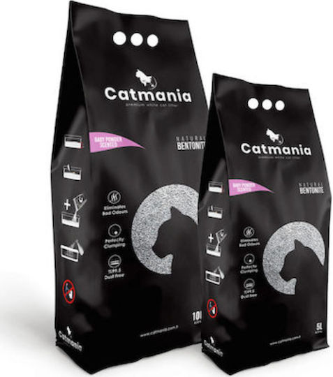 Catmania Less Track Άμμος Γάτας Μπετονίτης με Άρωμα Baby Powder 8.5kg / 10lt