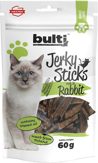 Bulti Jerky Sticks Богата Закуска с Заешко За Котки 60г